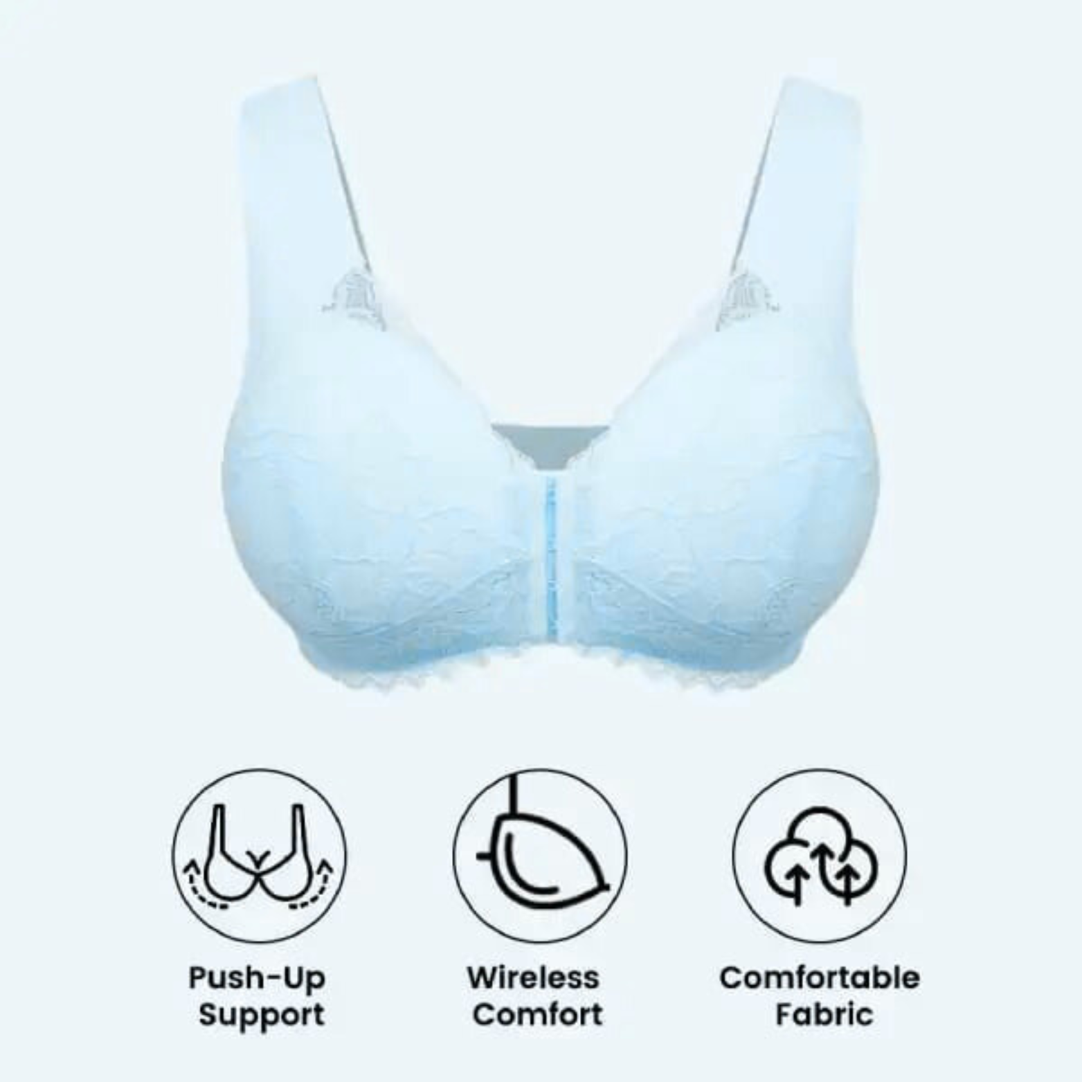 🏆LAST DAY SALE 49% OFF - Front Closure 5D Shaping Wireless Support Bra